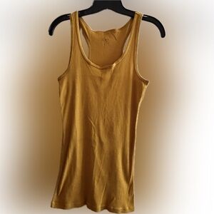 3 for $20 ⭐️ Cielo Large Mustard Yellow Ribbed Racerback Tank